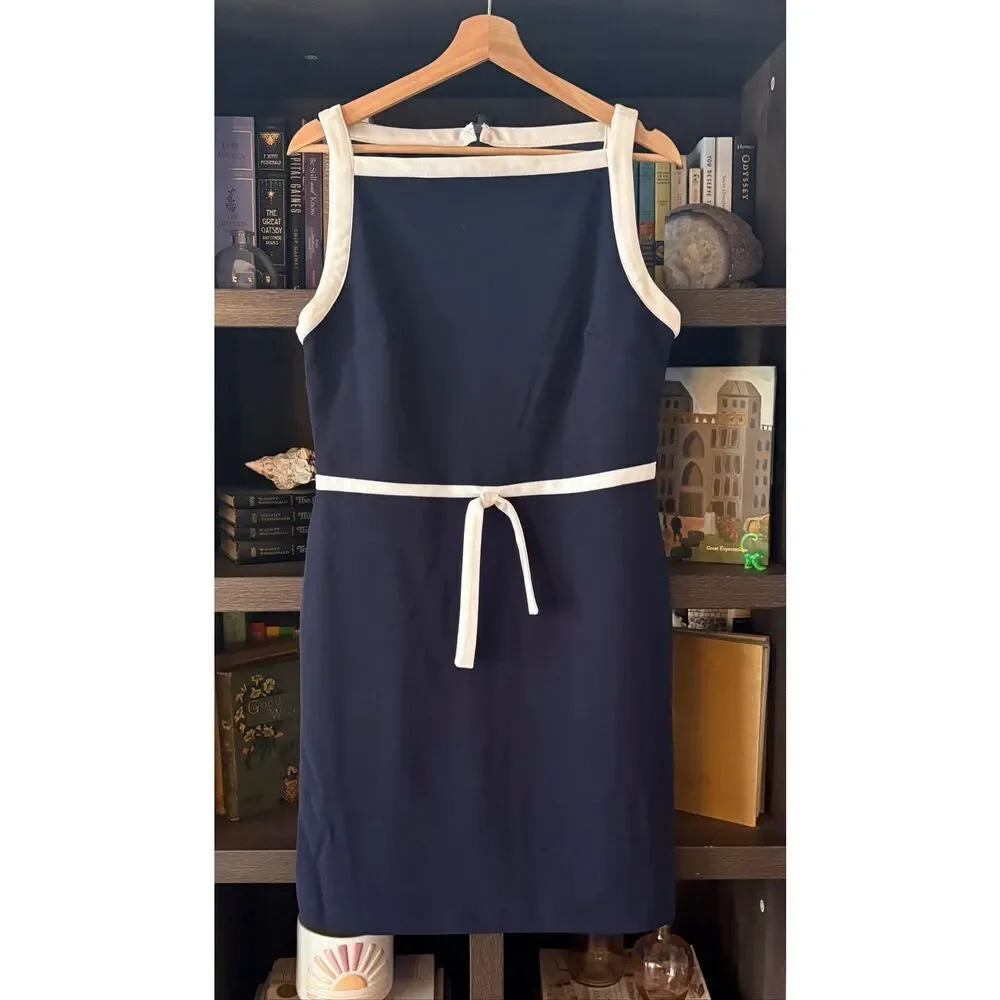 NWT Alexia Admor Navy Blue & White A-Line Minj Dress Size Medium